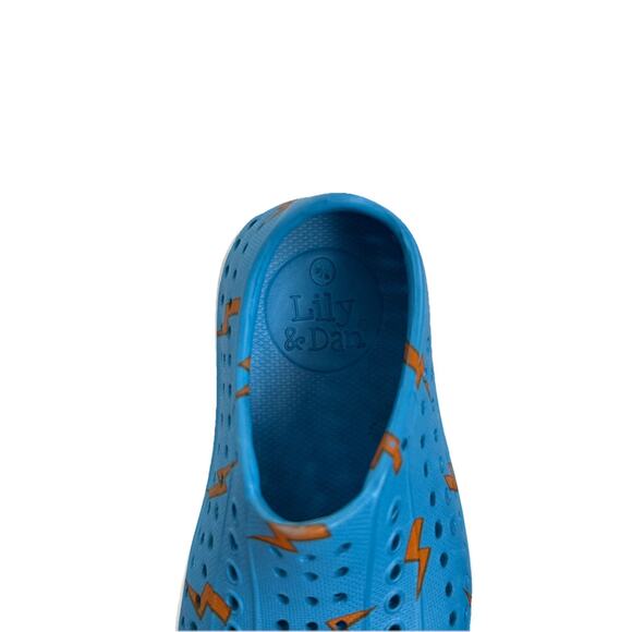 Lily & Dan Toddler Blue Lighting Bolt Water Shoes Slip On Toddler Size 5/6 - Picture 5 of 5